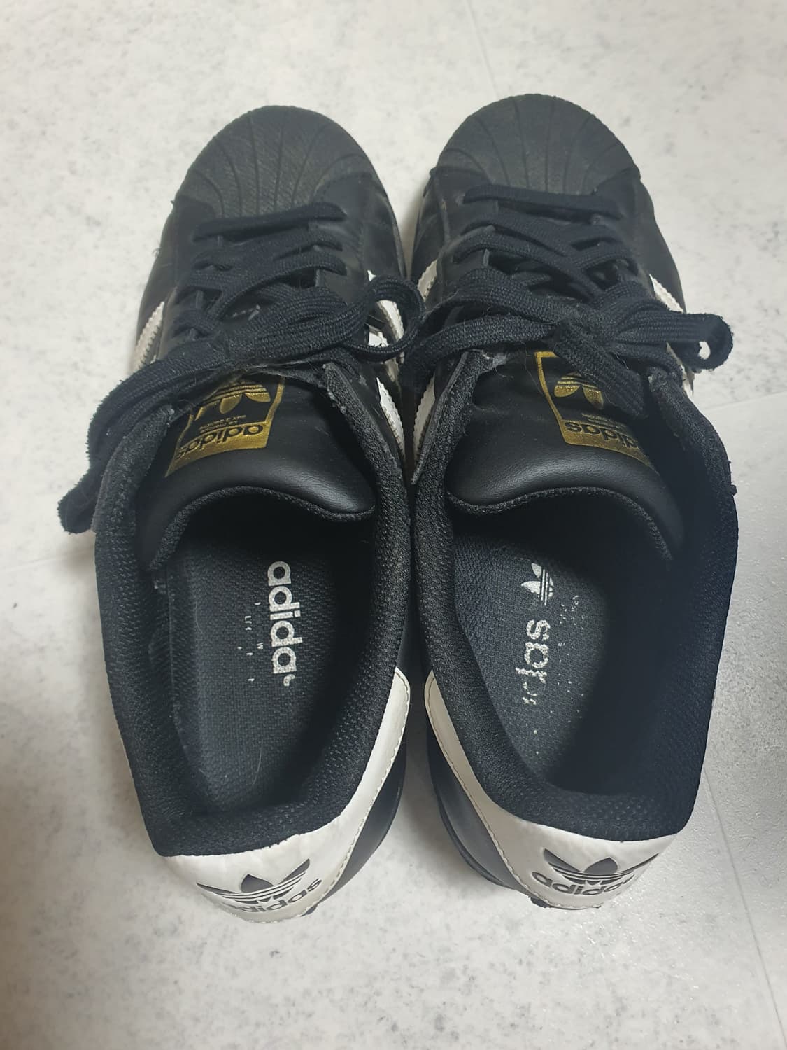 아디다스 슈퍼스타 블랙 화이트 275 상품이미지4