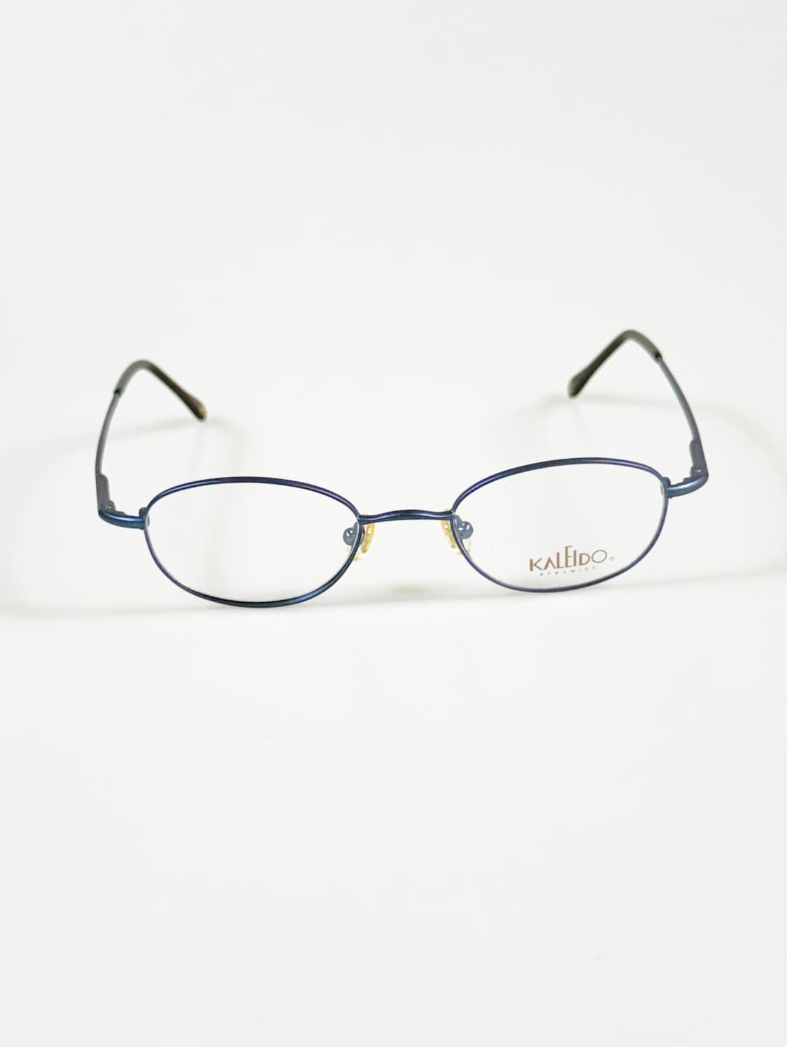 90s KALEIDO 블루 슬림 오벌 메탈 빈티지 안경 상품이미지2