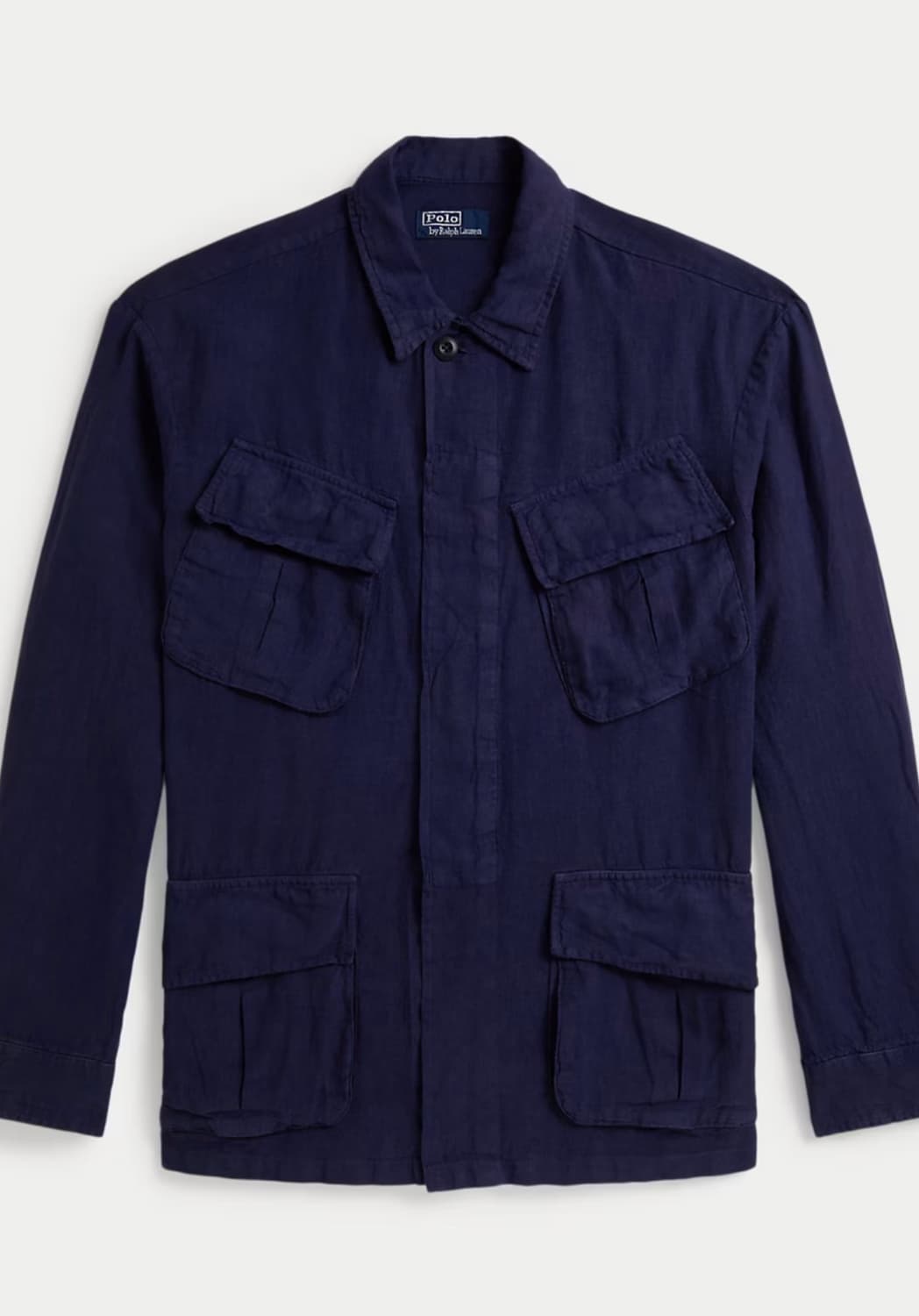 폴로/네이비 퍼티그 자켓(리넨 유틸리티 오버셔츠)/L/새제품 상품이미지1