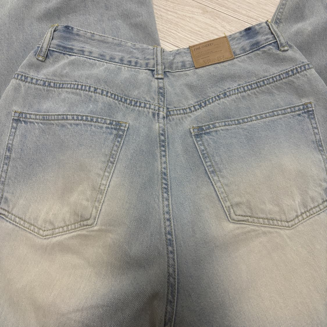 페일제이드 로우라이즈 와이드 데님 빈티지 애쉬 S 상품이미지10