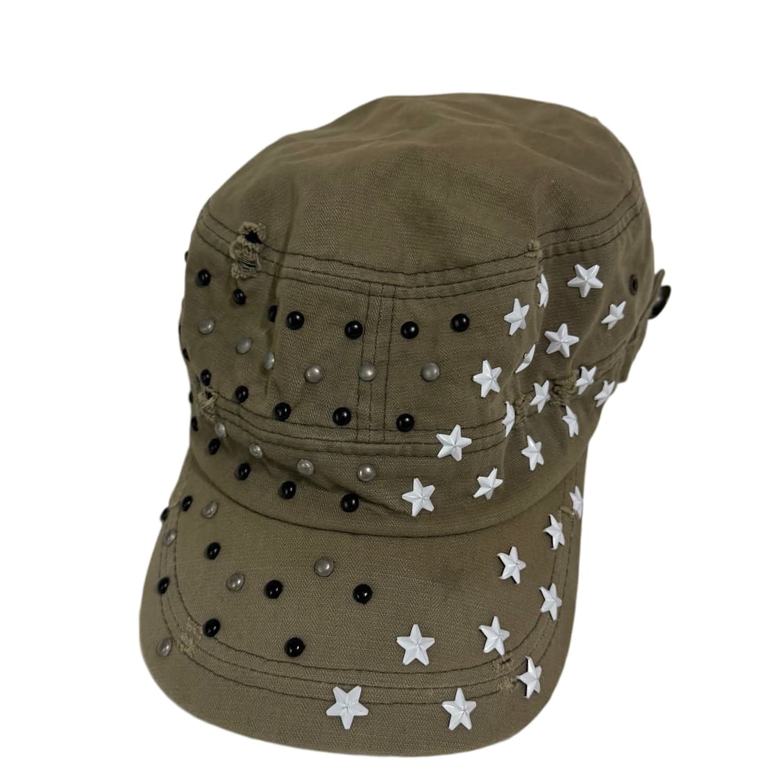 펑크 갸루y2k 스타 파츠 스터드 밴딩 캡 상품이미지3