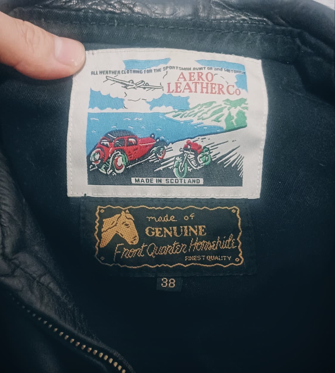 에어로레더 하이웨이맨 크롬악셀호스하이드 말가죽레더자켓38아메카지워크웨어 상품이미지5