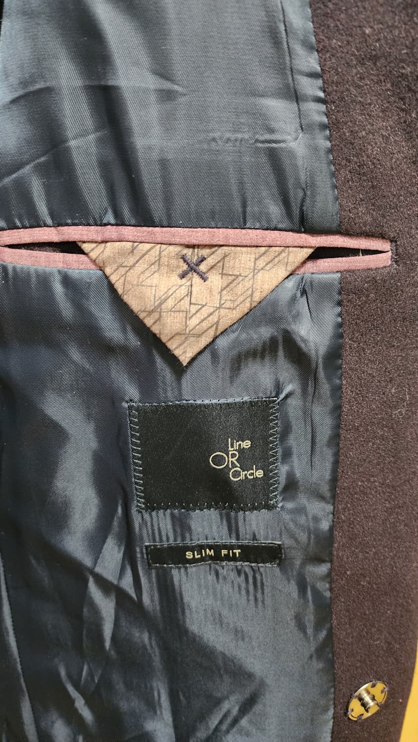 박성철 Line or Circle 버건디 울 혼방 코트 상품이미지5