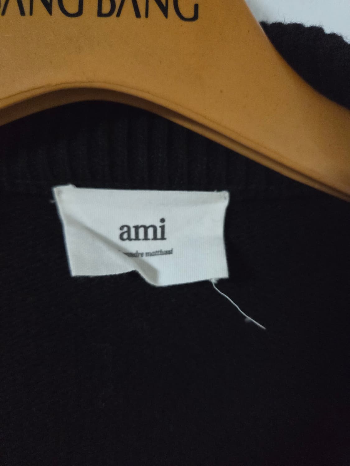 아미 하트 로고 블랙 가디건 상품이미지3