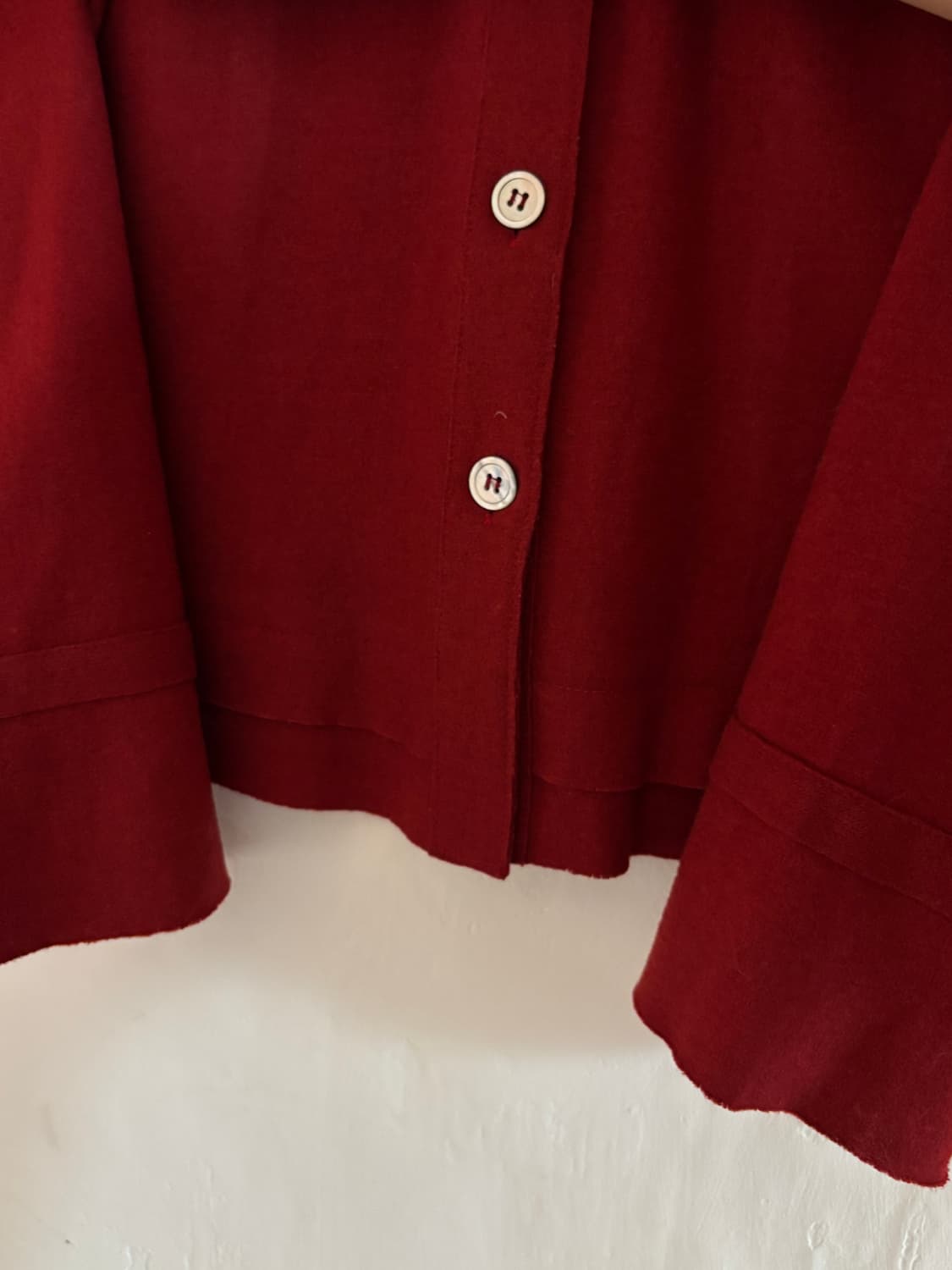 DEMIAN 버건디 울 블렌드 셔츠 자켓 / Burgundy 상품이미지4