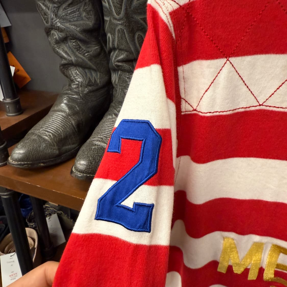 90s 폴로 랄프로렌 MERCER team 럭비 티셔츠 프레피 N1100 상품이미지6