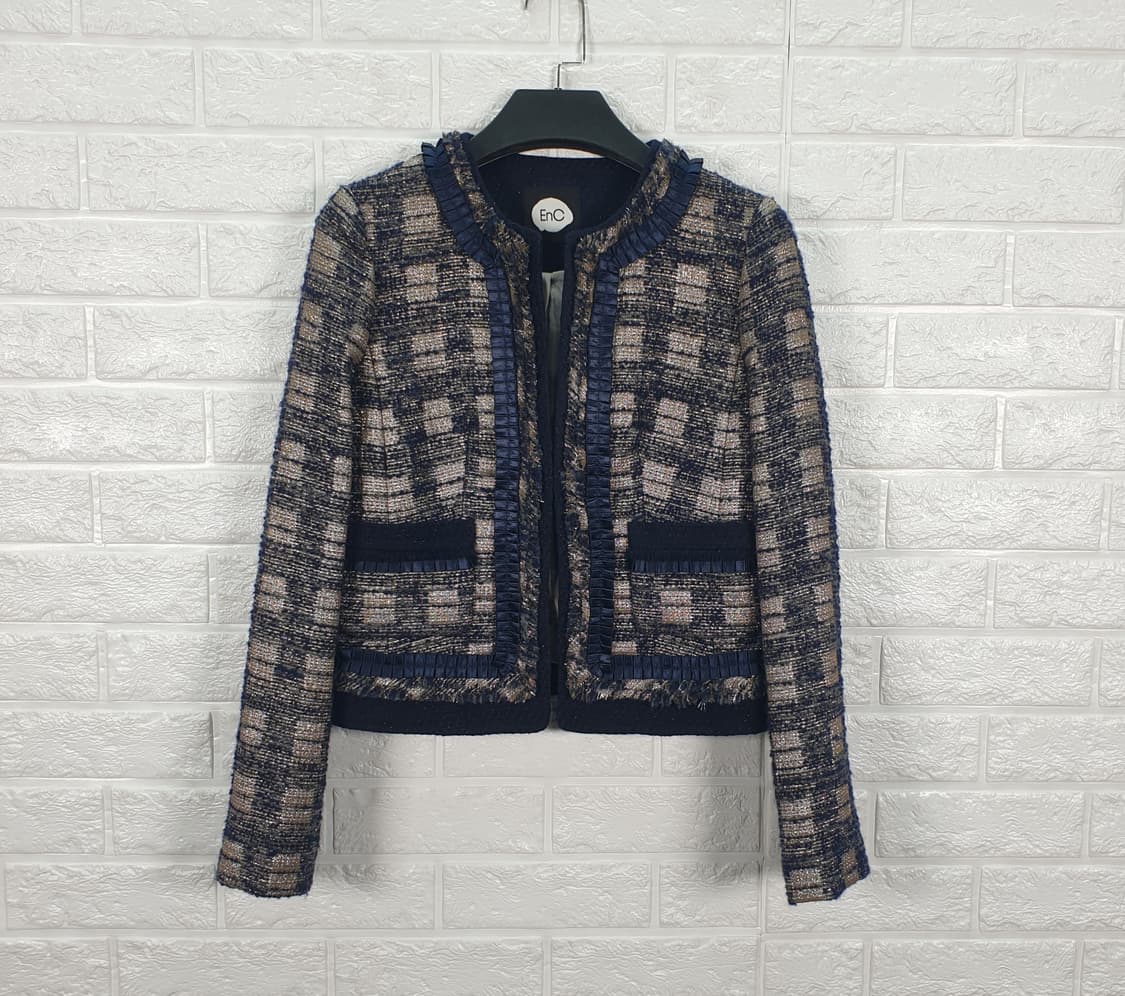 [55]Enc 트위드 크롭 자켓 상품이미지1