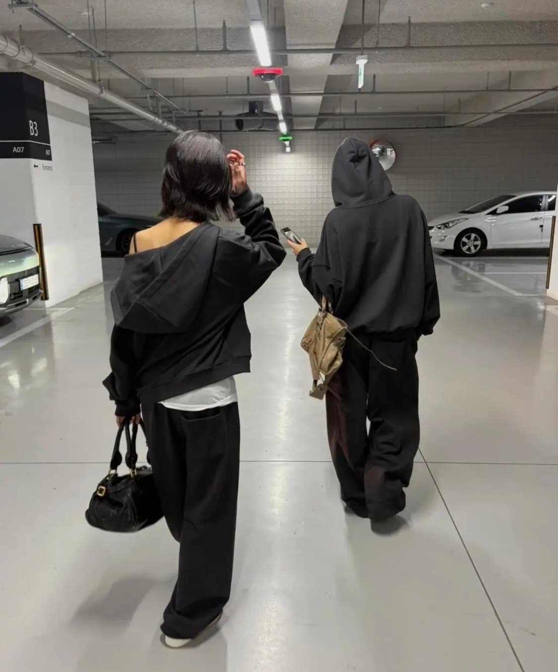 *블랙* 블랙업 비베이직 헤비스웨트 와이드 투웨이 팬츠 (M 사이즈) 상품이미지6