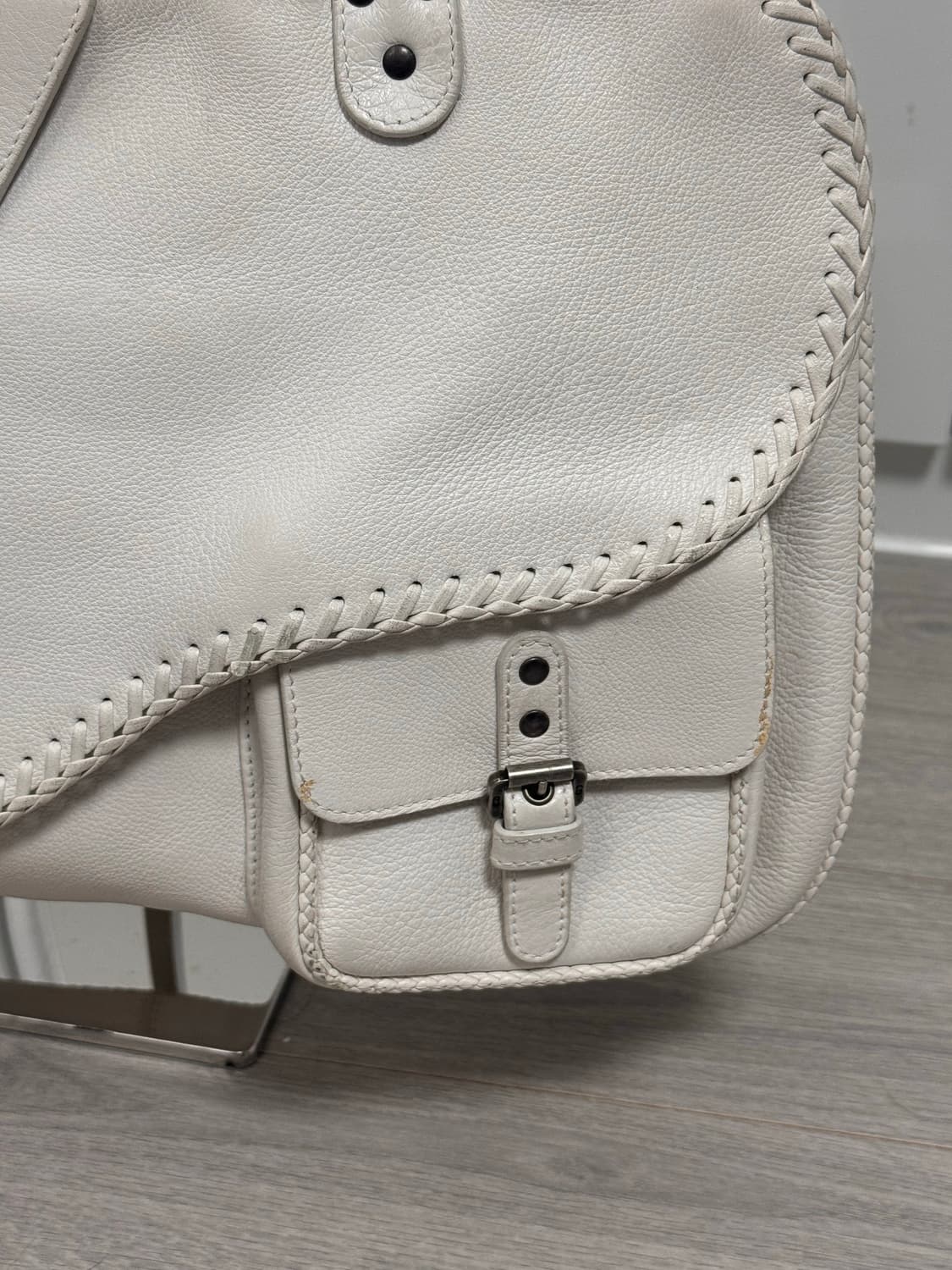 디올(Dior) 존 갈리아노 가우초백 오프화이트 상태A- 상품이미지3