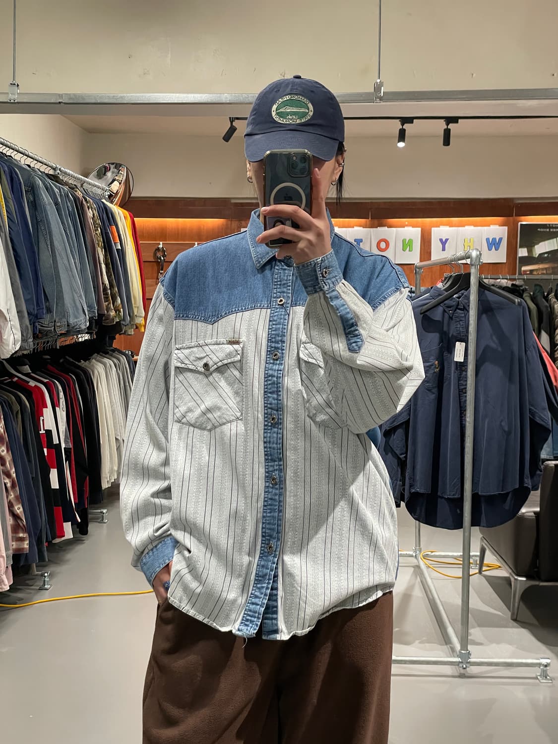 빈티지 데님 웨스턴 셔츠 상품이미지1