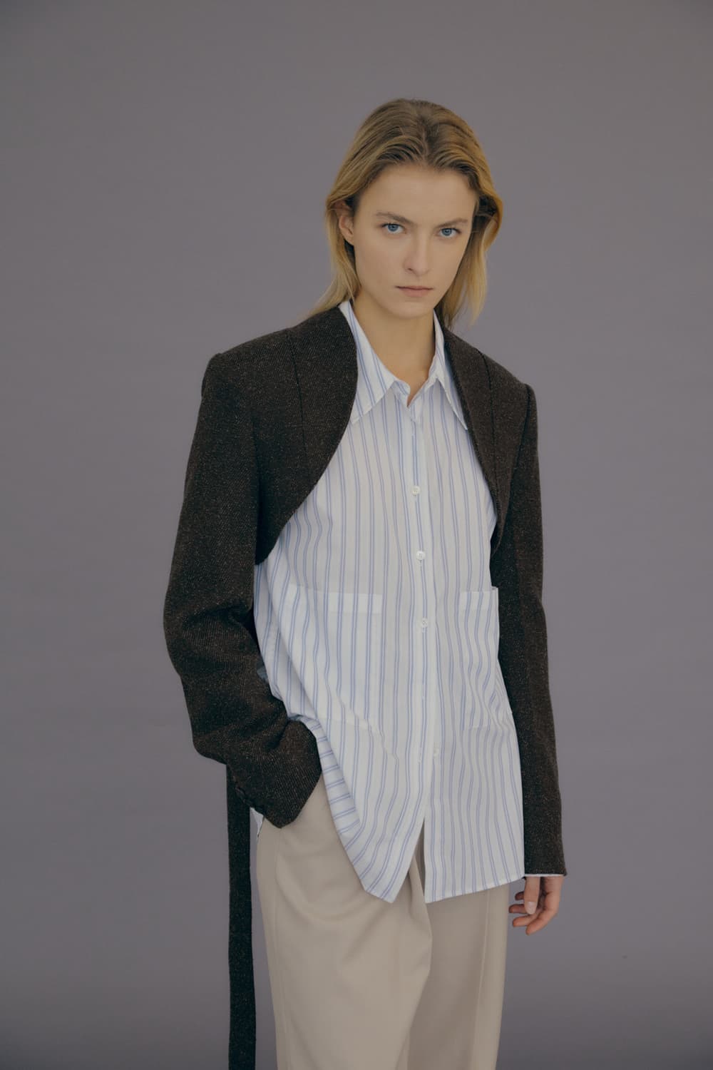 문선의 낮과밤~가죽볼레로자켓 상품이미지8