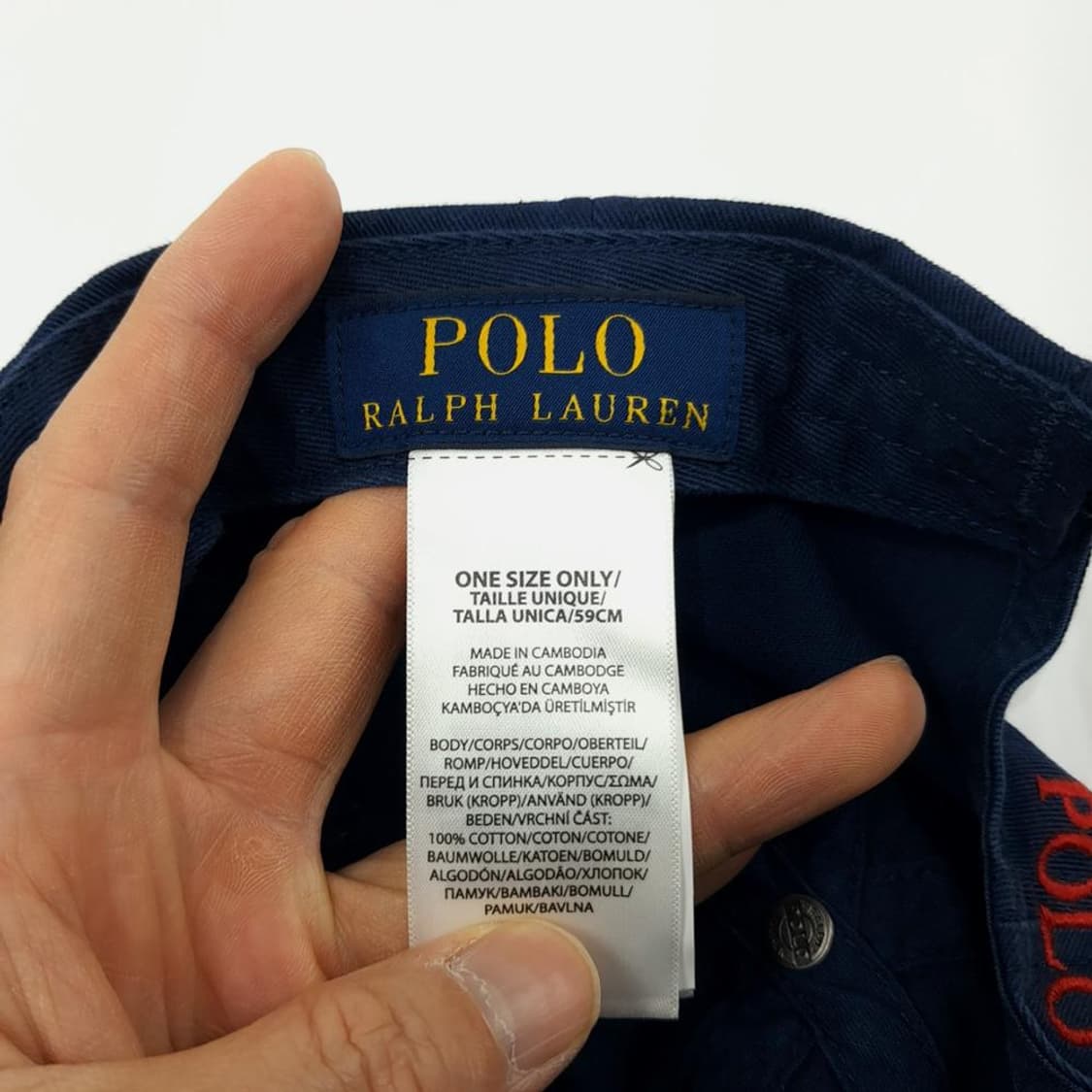 (HA041)59 폴로 네이비 레드 자수 볼 캡 모자 상품이미지3