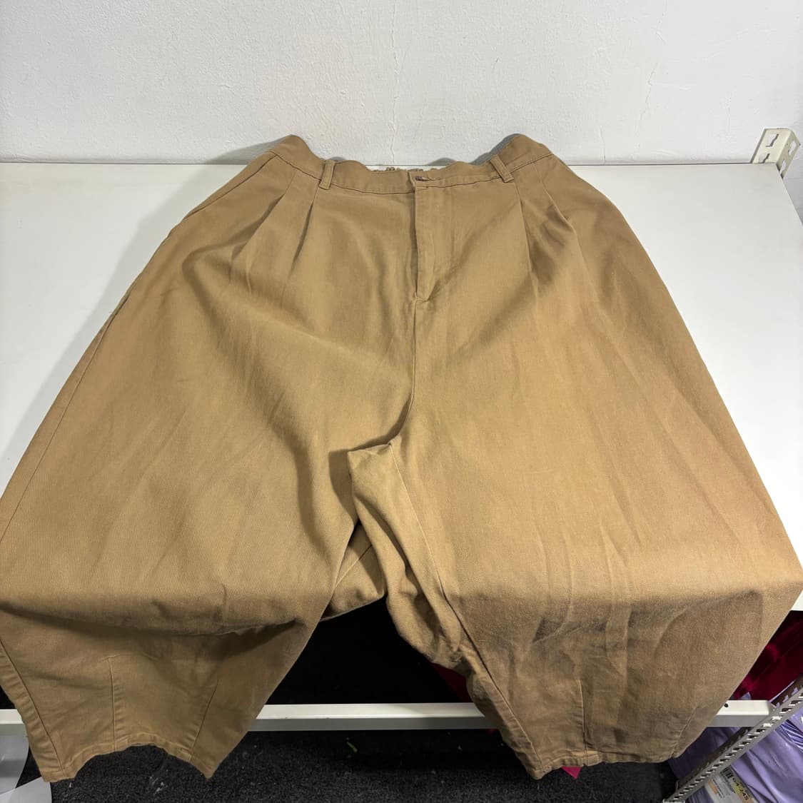 XL 토피 베이지 베이지 투턱 벌룬팬츠 상품이미지2