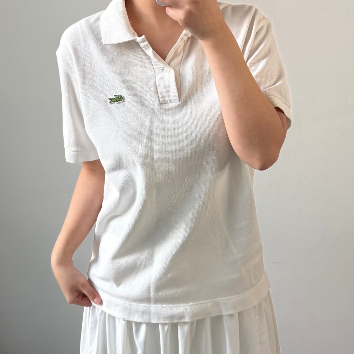 [M] 라코스테 화이트 카라티 상품이미지2