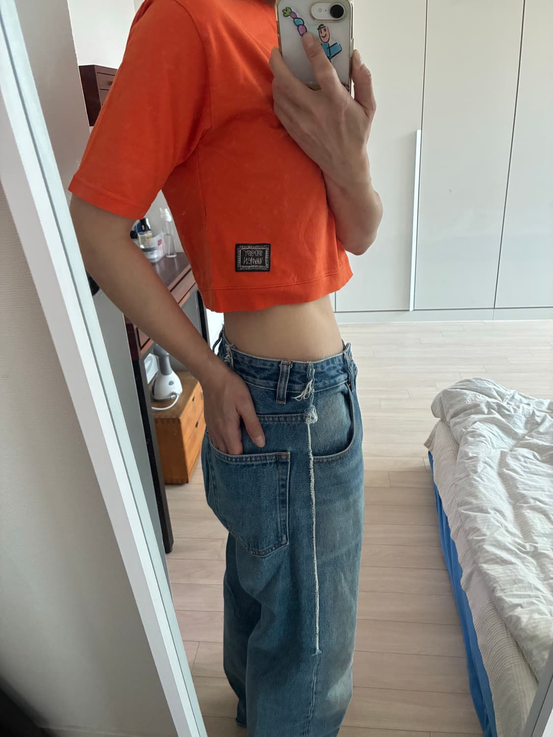 스투시 오렌지 크롭 반팔 🍊 상품이미지8