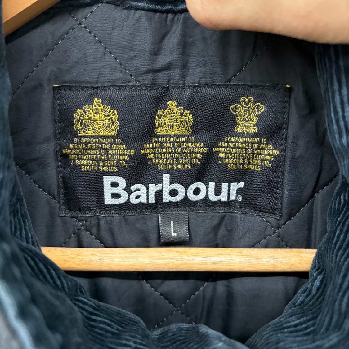 바버 블랙 퀄팅 자켓 남성L 상품이미지4