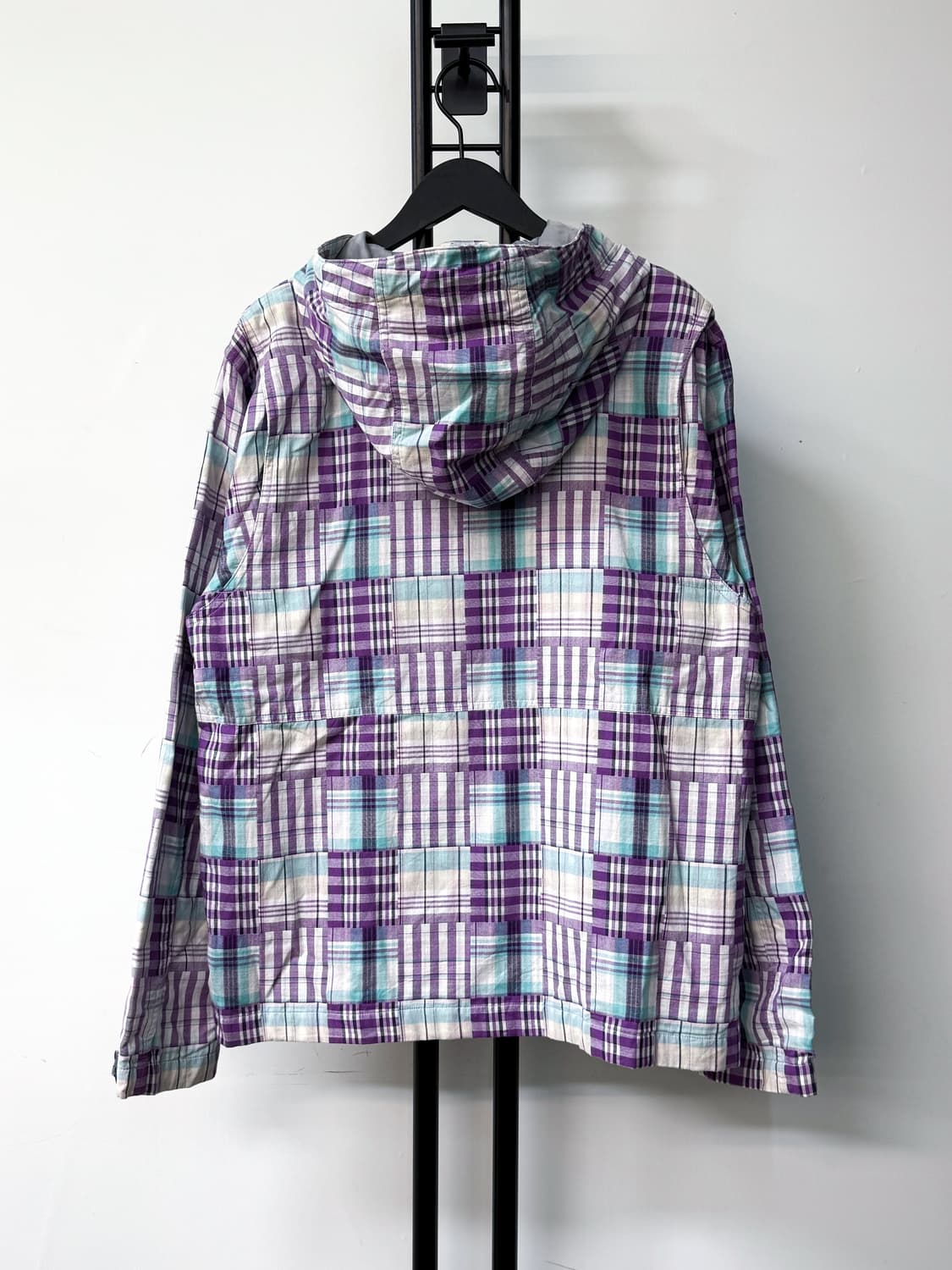 글로벌 워크 퍼플 체크 후드 파카 상품이미지4