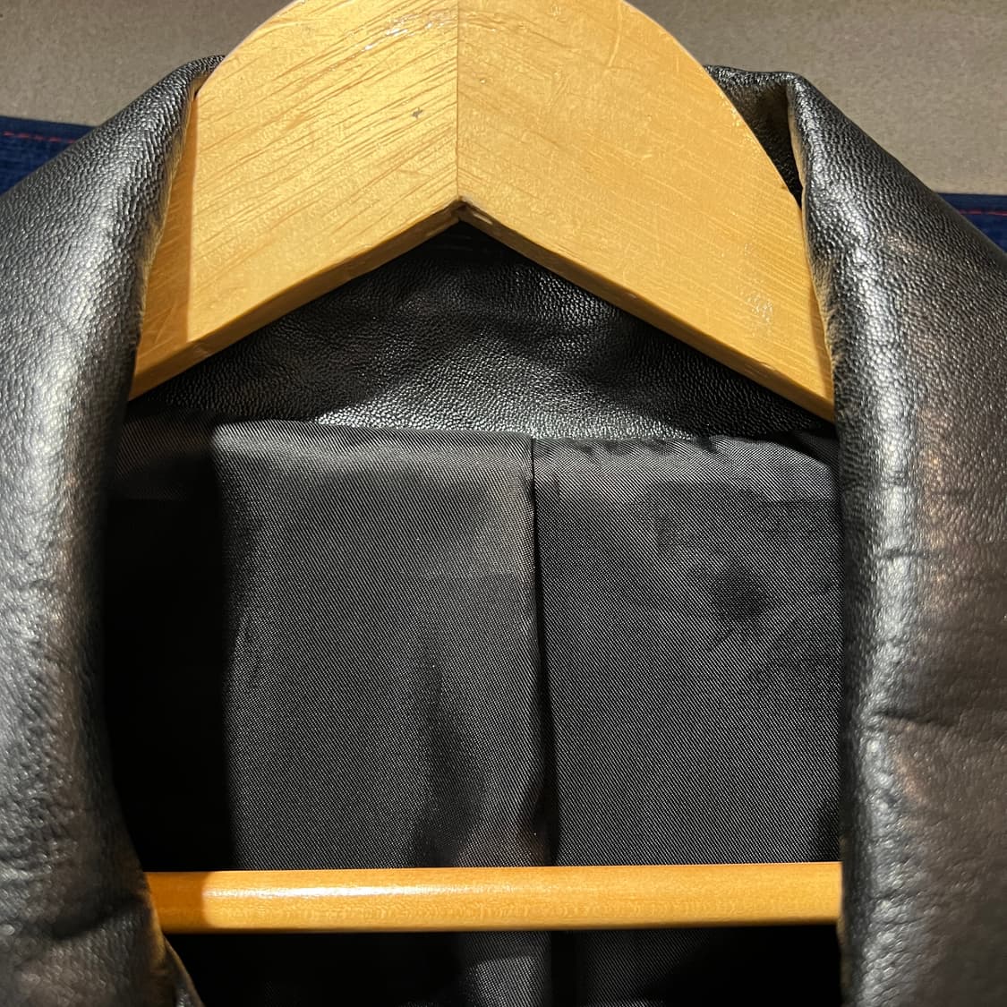 크롭 레더자켓 블랙 상품이미지3