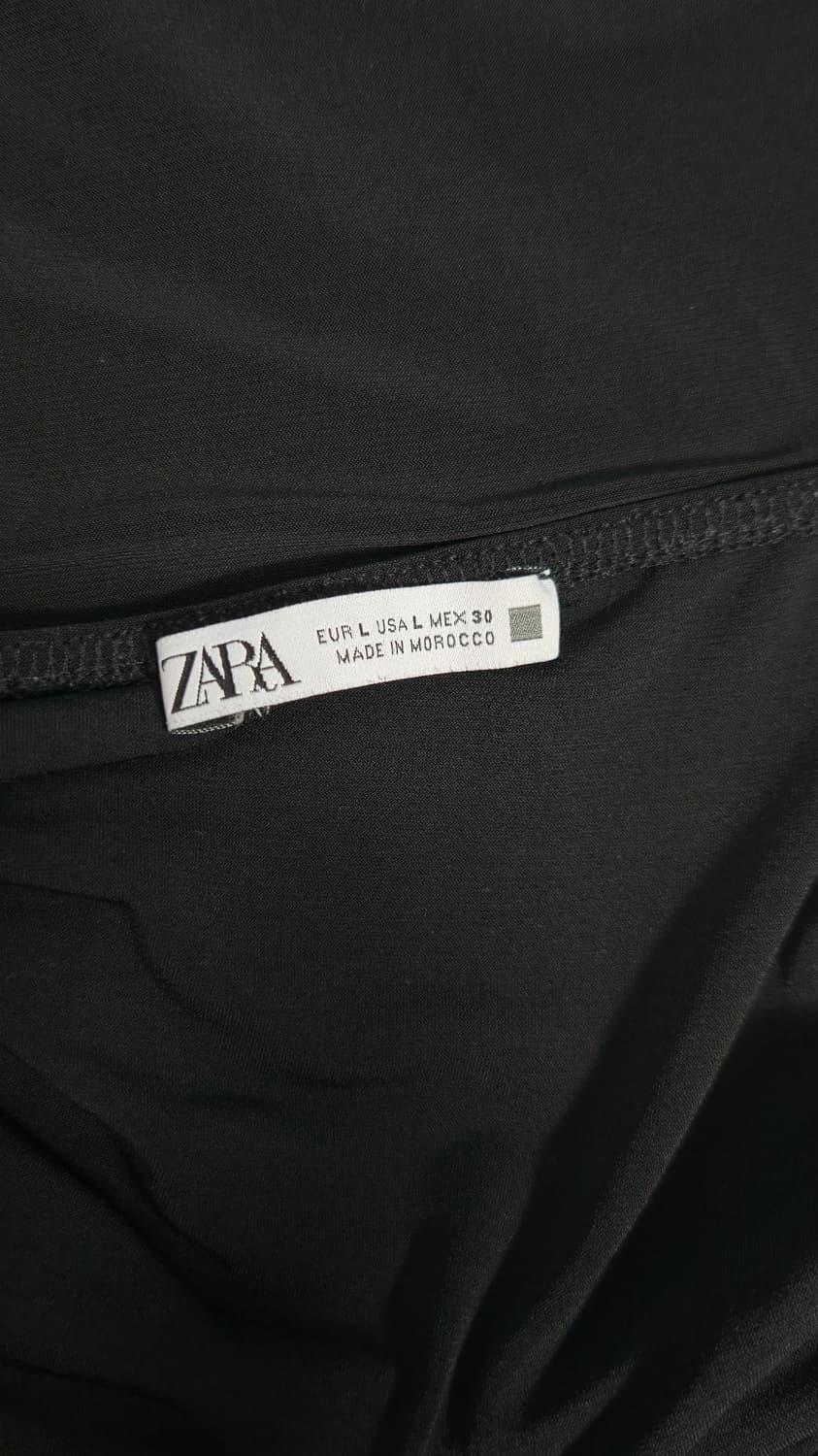 자라 슬립 롱 원피스 L 블랙 나시 뷔스티에 폴리 스판 상품이미지4