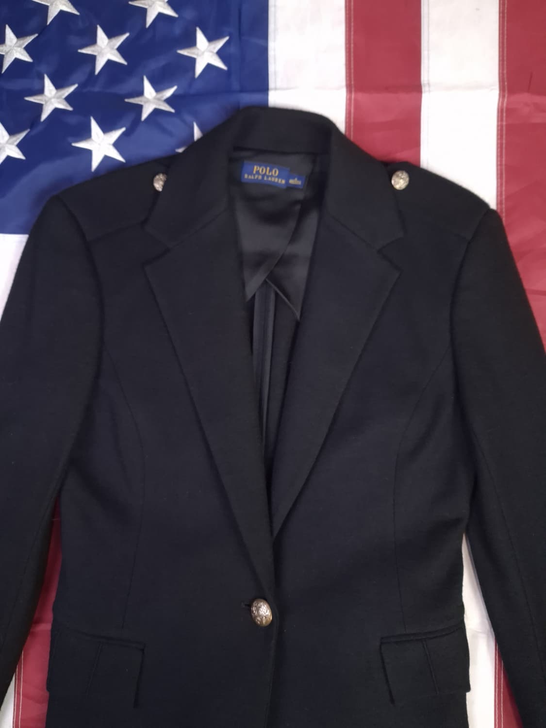 새제품 오리지날 우먼용 폴로 랄프로렌 나폴레옹 견장 자수 블레이저 상품이미지2