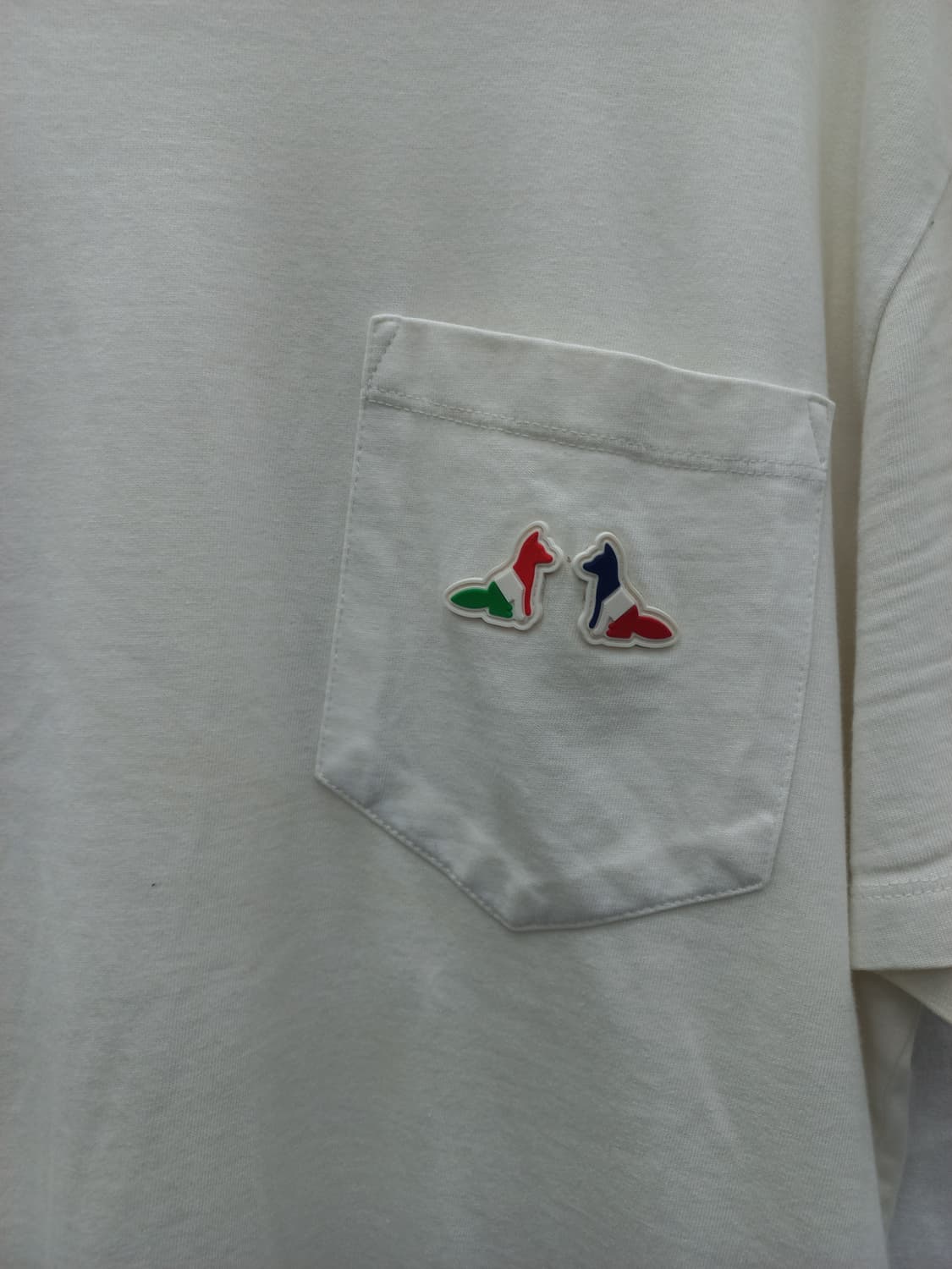 메종키츠네 트리컬러 폭스 패치 포켓 티셔츠 (남 XL) 상품이미지3