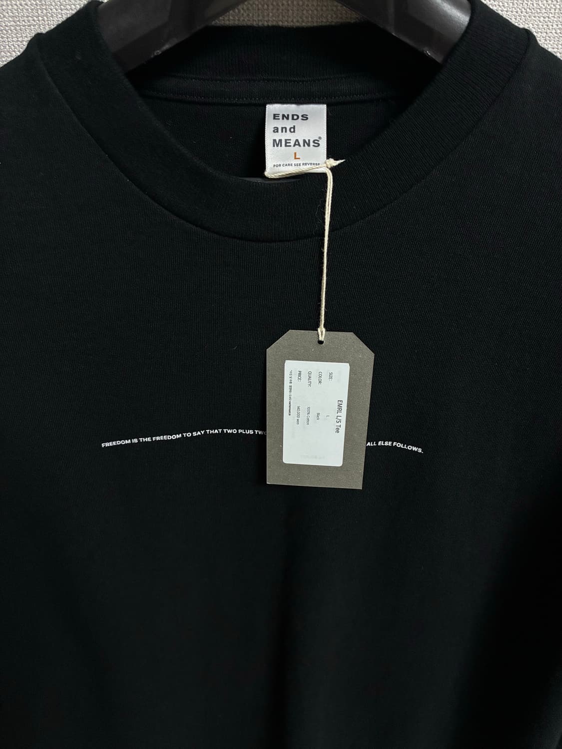 엔즈앤드민즈 ends and means L/S TEE L사이즈 상품이미지6