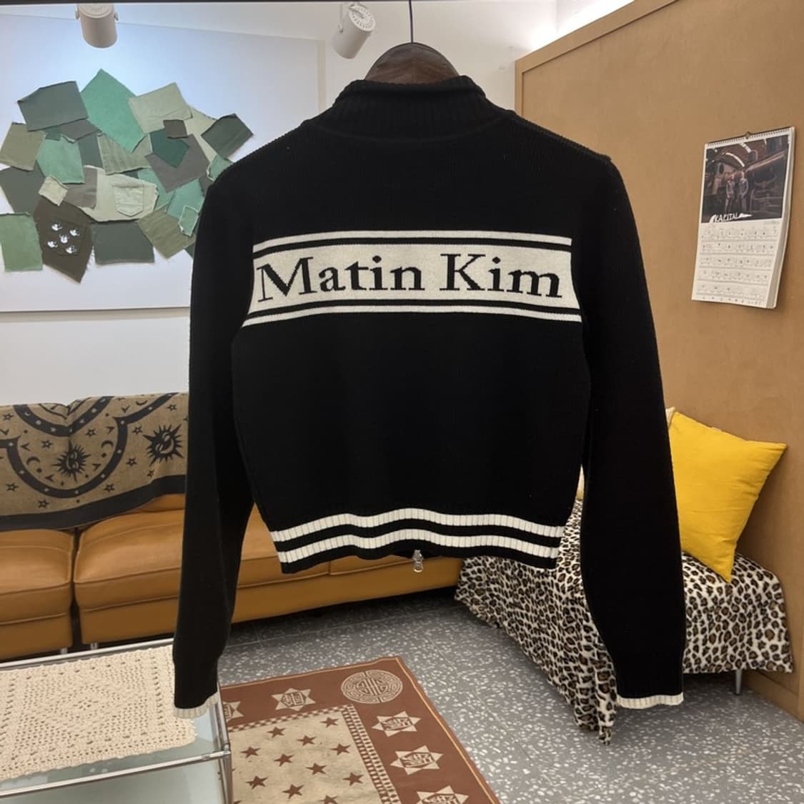 마뗑킴 빈티지 모던 시크 캐주얼 세미 크롭 집업 가디건 S C10014 상품이미지4