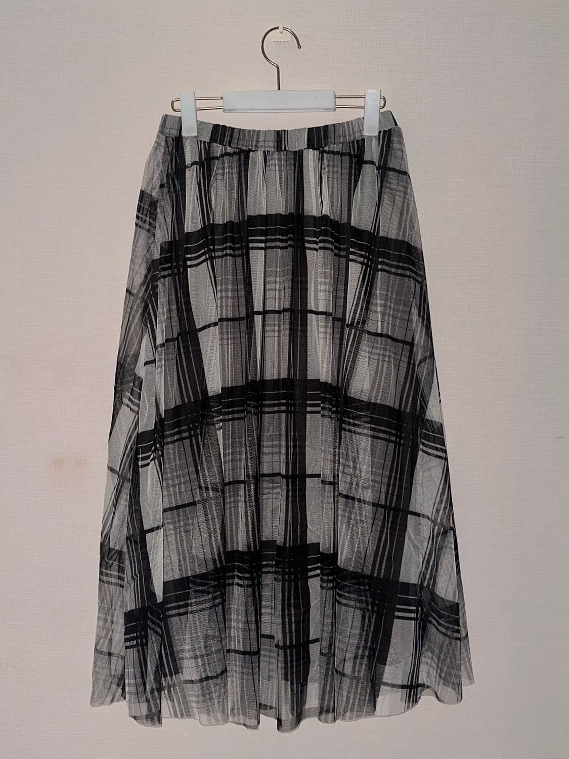 빈티지 체크 샤 스커트 상품이미지3