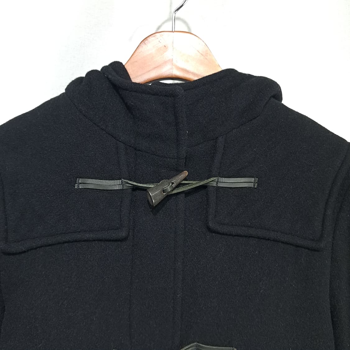 CL287 XL 버버리 00s 영국판 울 토글 블랙 코트 상품이미지2