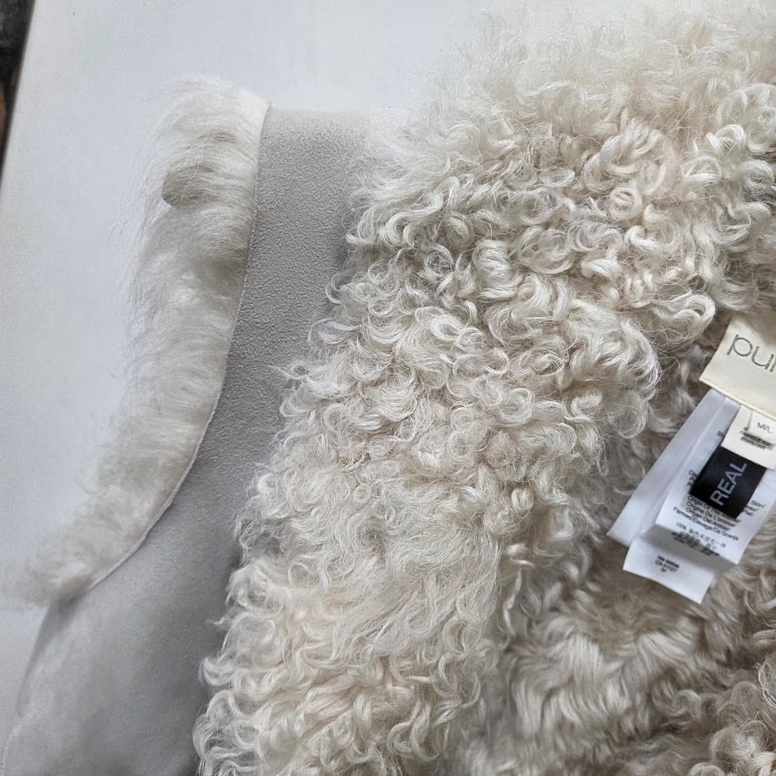 DKNY 리얼 무스탕 베스트 상품이미지3