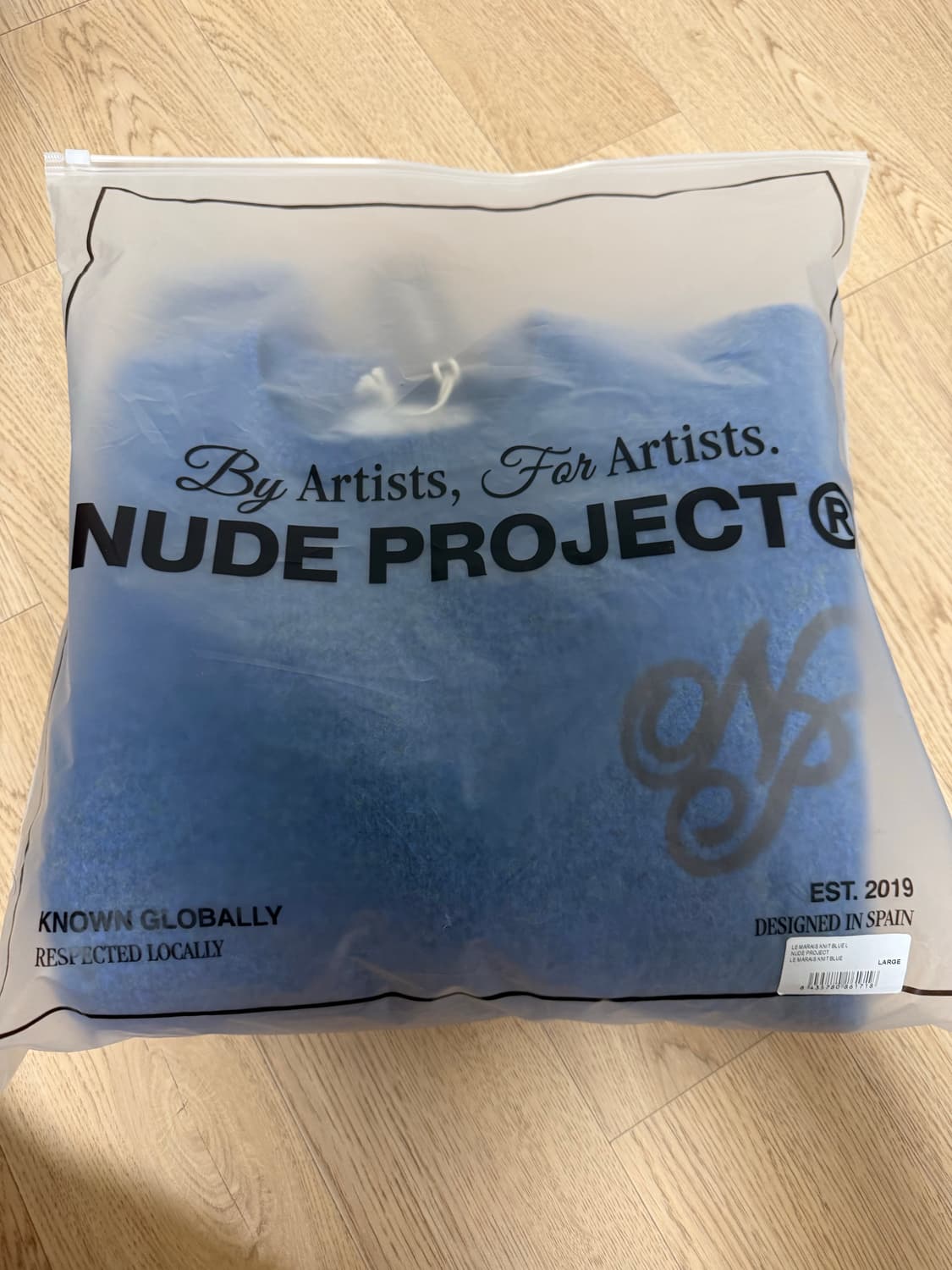 스페인 누드 프로젝트 니트 블루 L사이즈 새상품 상품이미지6
