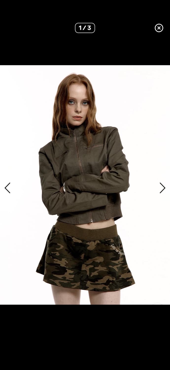 러프넥 코튼 블루종 자켓 구해요  상품이미지1