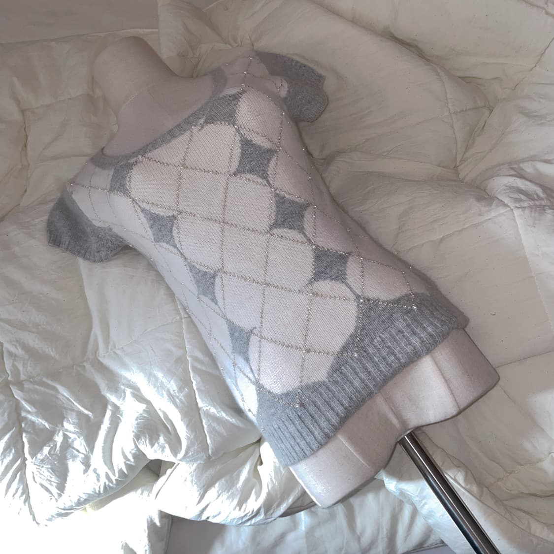 로걀탑 아가일 니트 히메갸루 오네갸루 진주 아가일 유일매물 핀터깔 하구미 상품이미지2