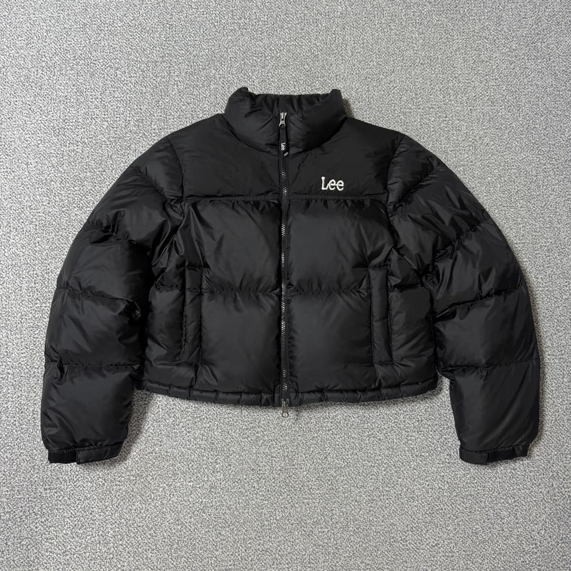 [정가 21만원] LEE 리 우먼 릿지 크롭 다운 블랙 상품이미지4