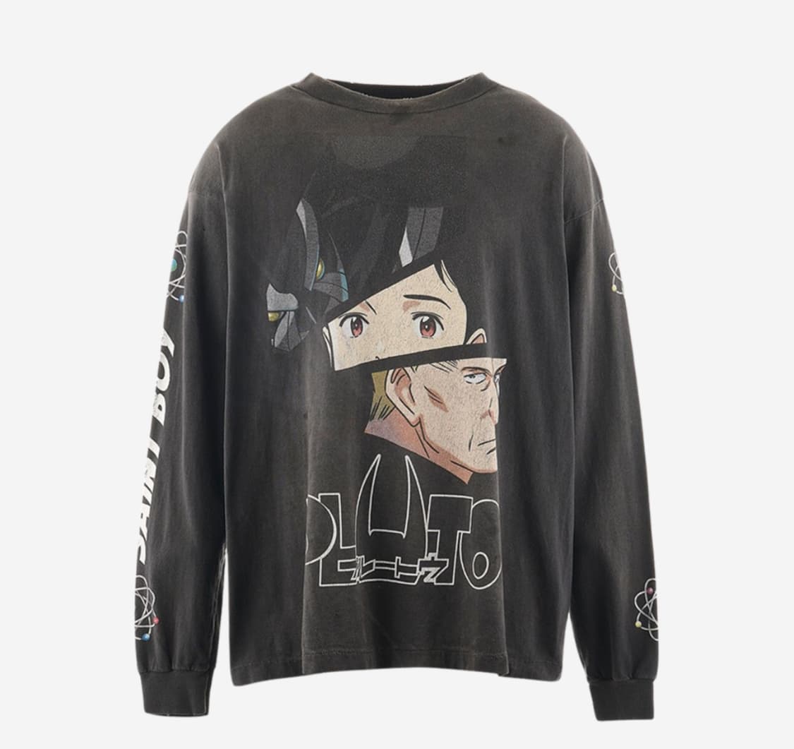 [L,XL] 세인트 미카엘 x 플루토 롱슬리브 블랙  상품이미지1
