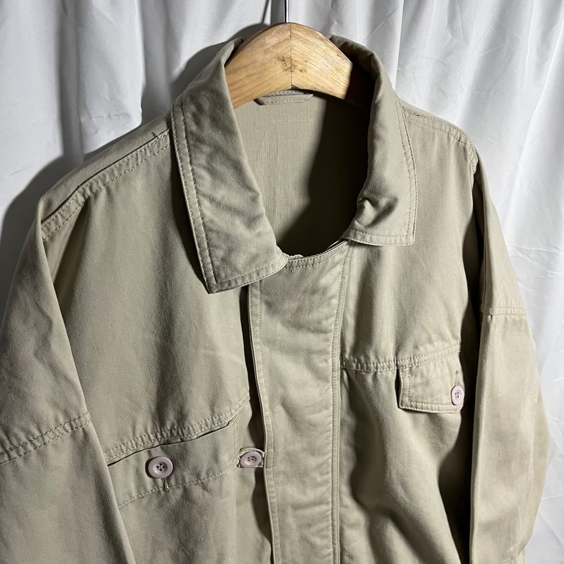 JPN . 핑크버튼 코튼 워크자켓 상품이미지3