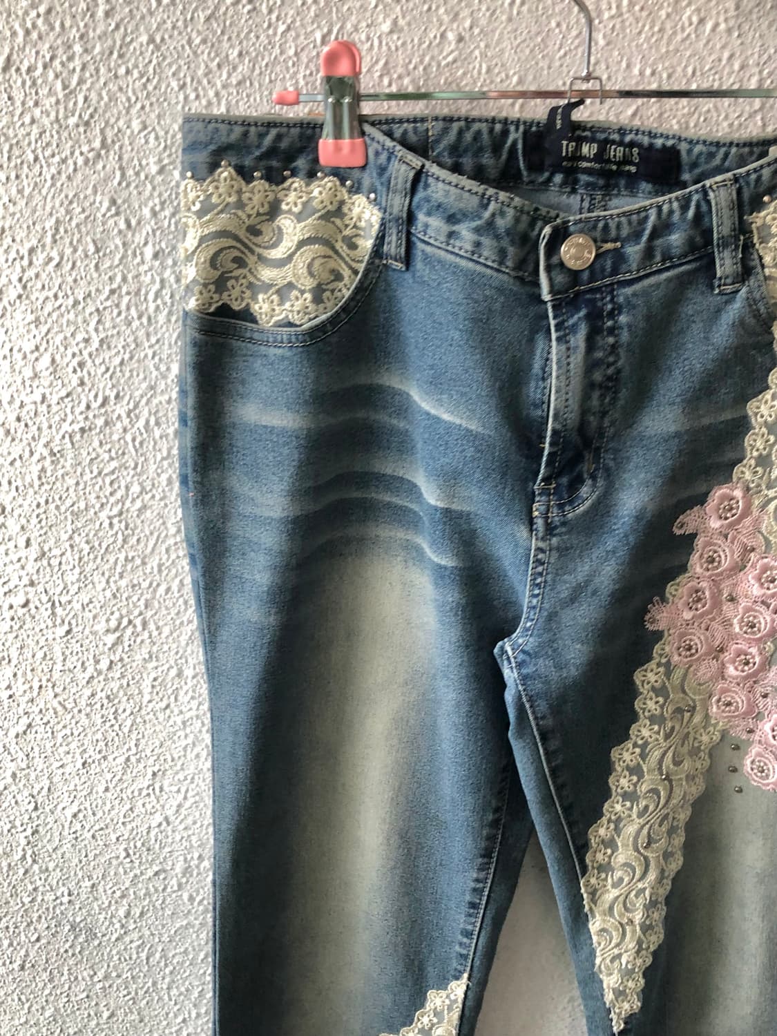 레이스 연청 일자바지 상품이미지2