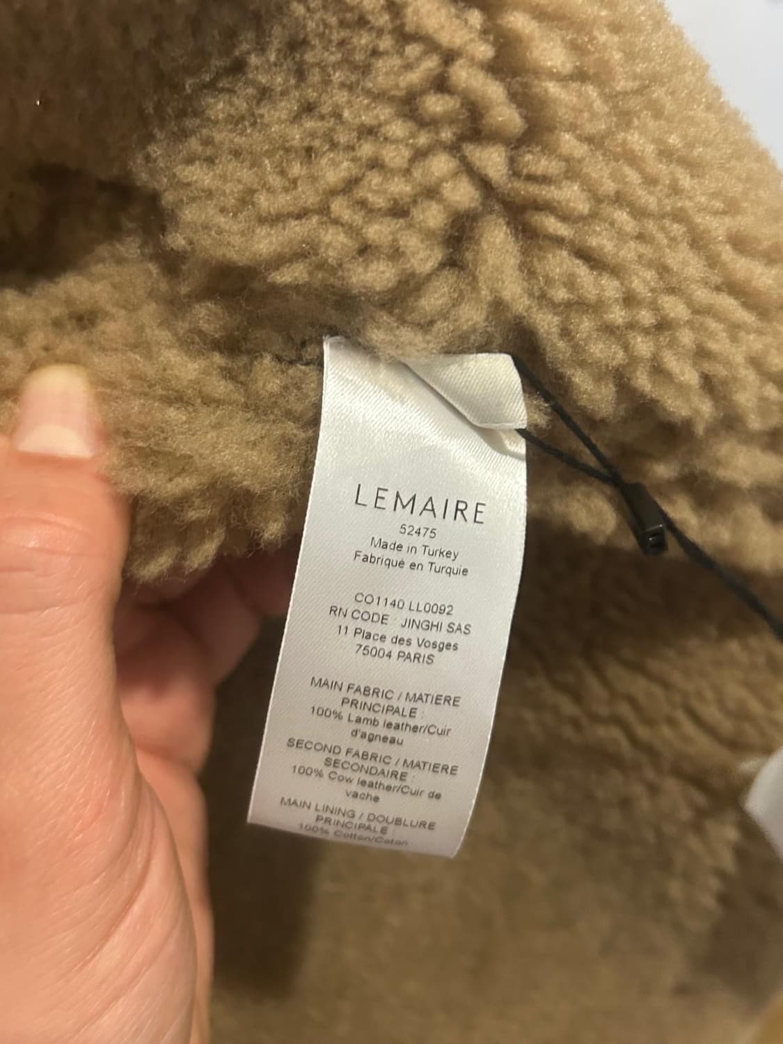 르메르/25fw시어링 무스탕/M 상품이미지8