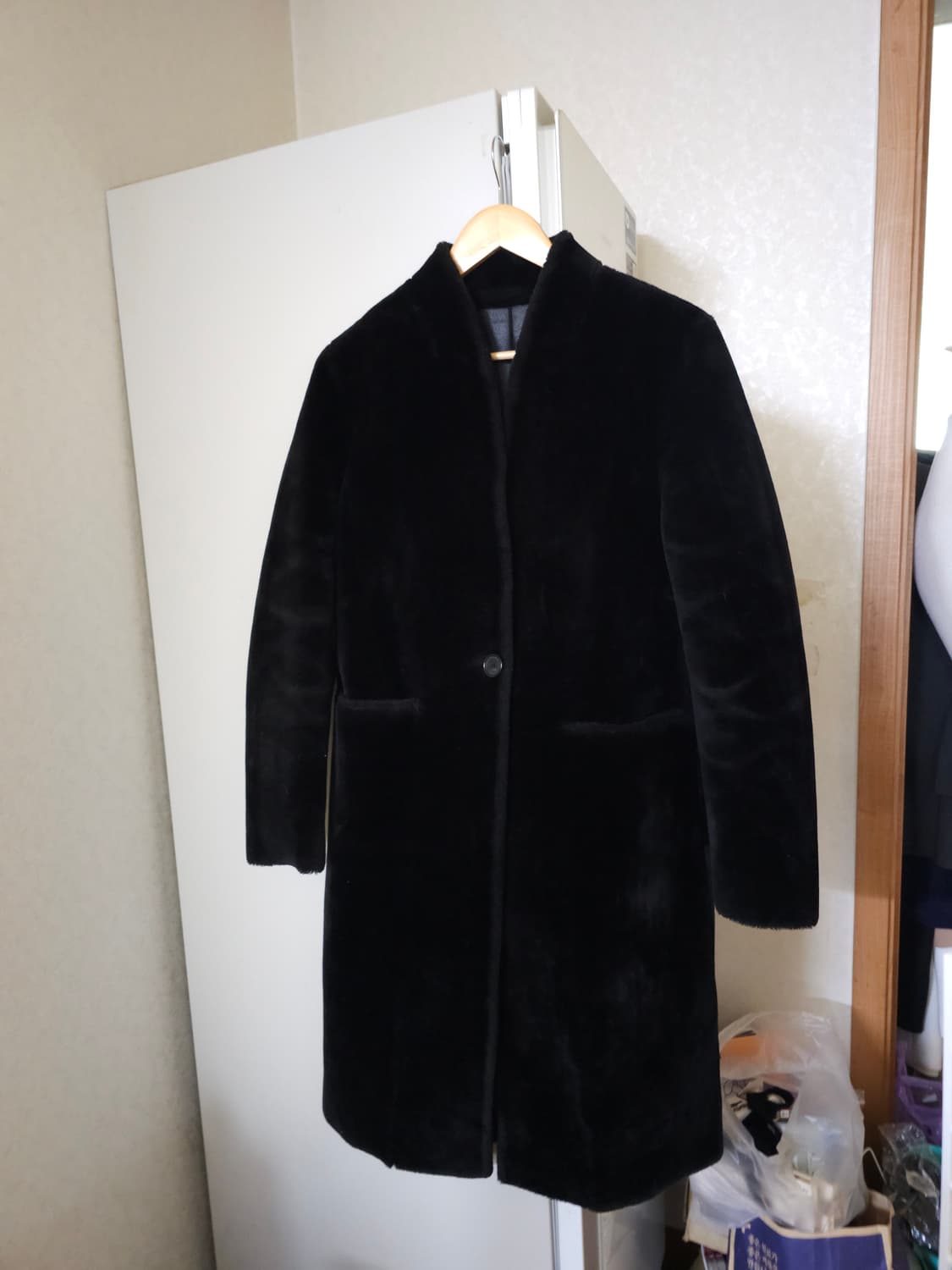 자라 에코퍼 롱코트 상품이미지1