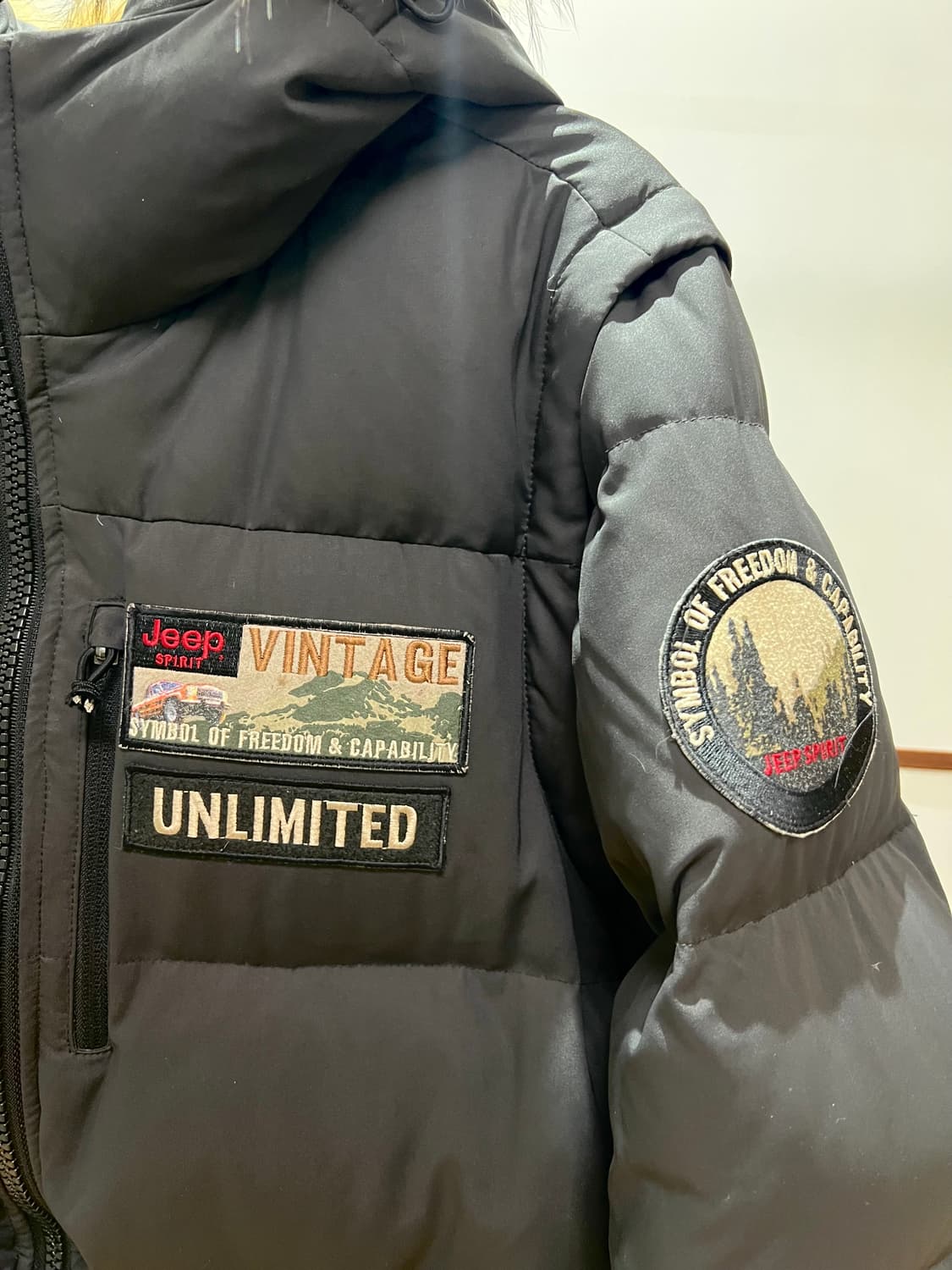 지프(Jeep) 빈티지 차콜 덕다운-팔 분리 2way 점퍼 (105) 상품이미지7