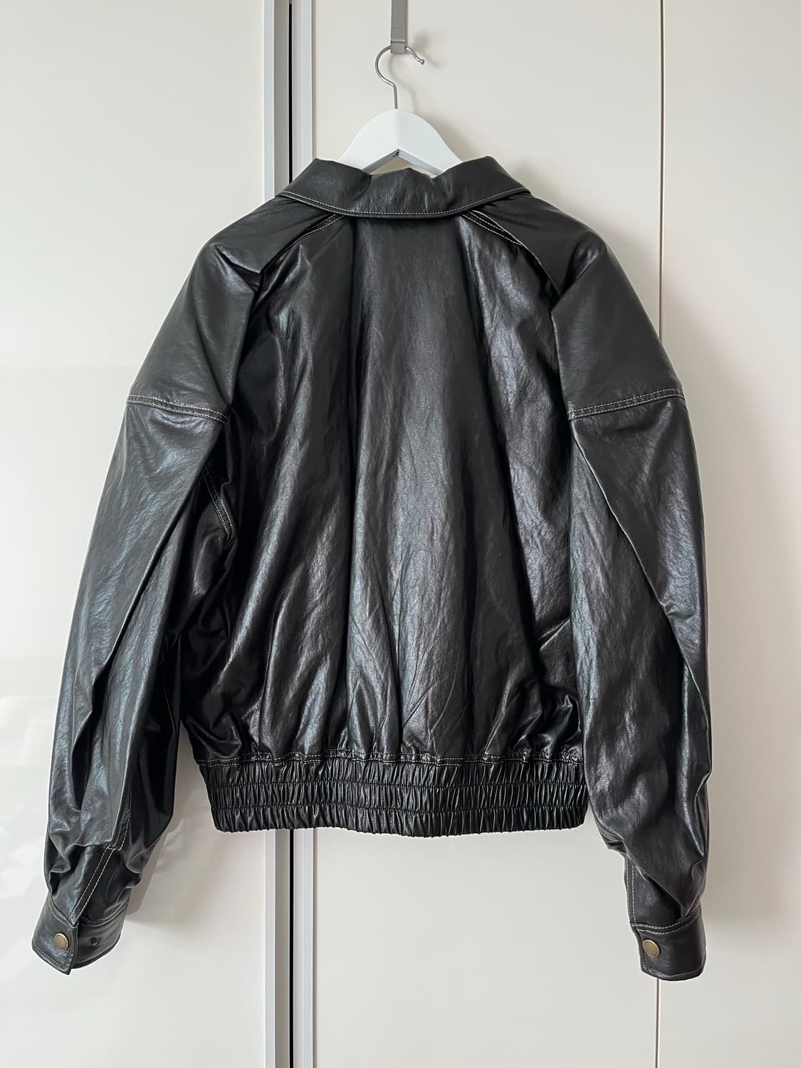 와이프로젝트 드레이프 레더 봄버 S 상품이미지2