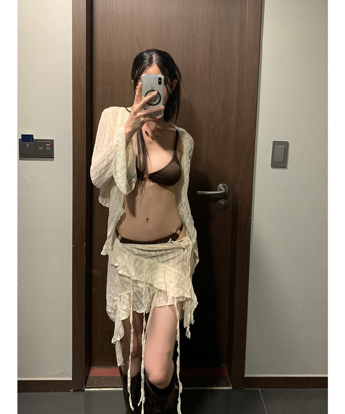 새상품) 4pcs 에스닉 커버업 비키니 M 상품이미지2