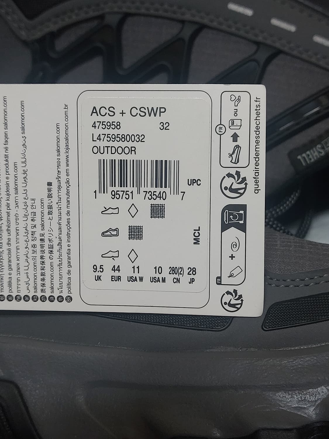 살로몬 ACS + CSWP L47595800 280mm 상품이미지4