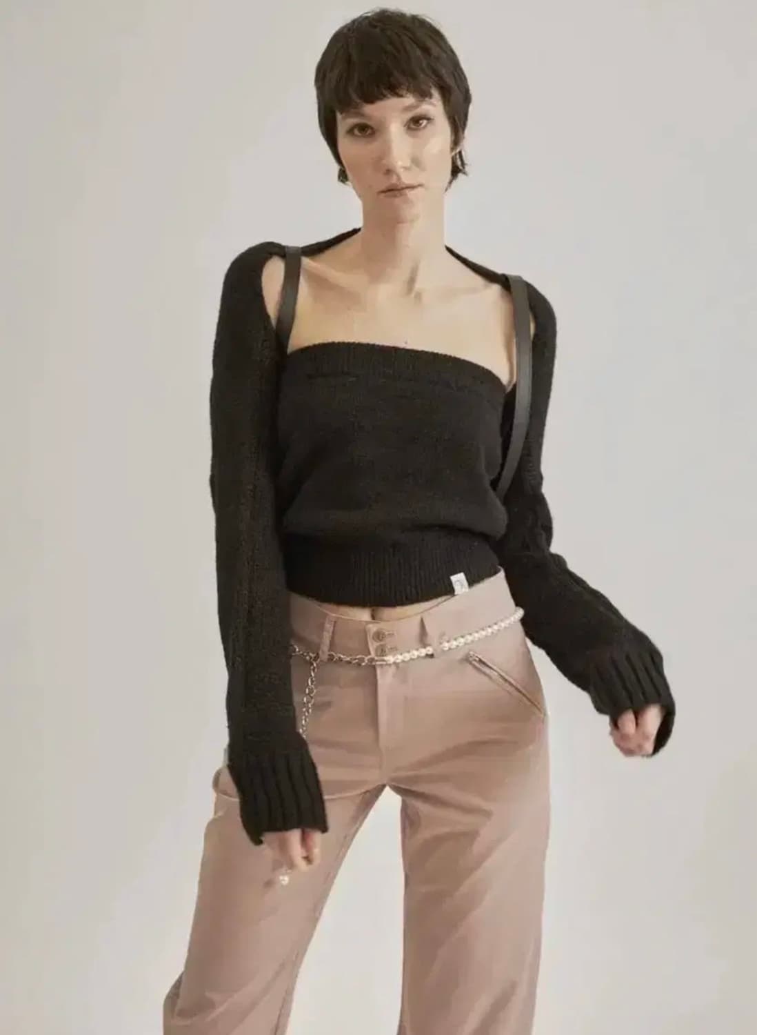 쓰리타임즈 캔디 볼레로 블랙 상품이미지1