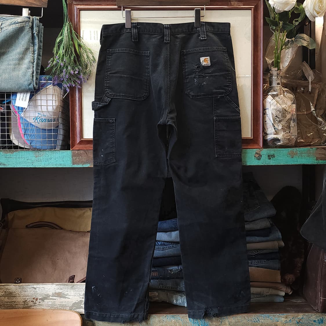 칼하트 싱글니 카펜터 워크팬츠 블랙 칼하트 블랙 36x30 상품이미지2