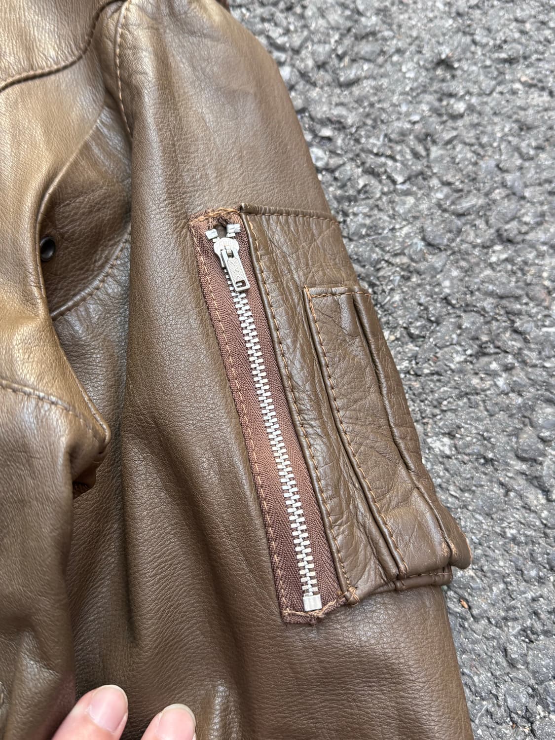 Leather A-2 플라이드 레더자켓  상품이미지4