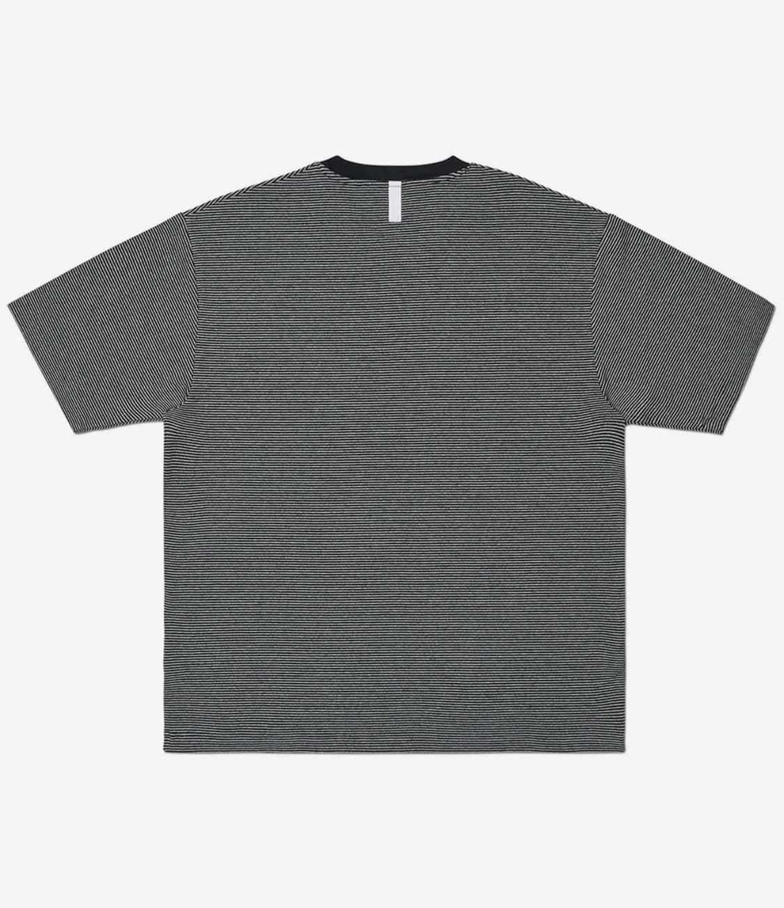 노매뉴얼 - FINE STRIPE T-SHIRT - BLACK 상품이미지2