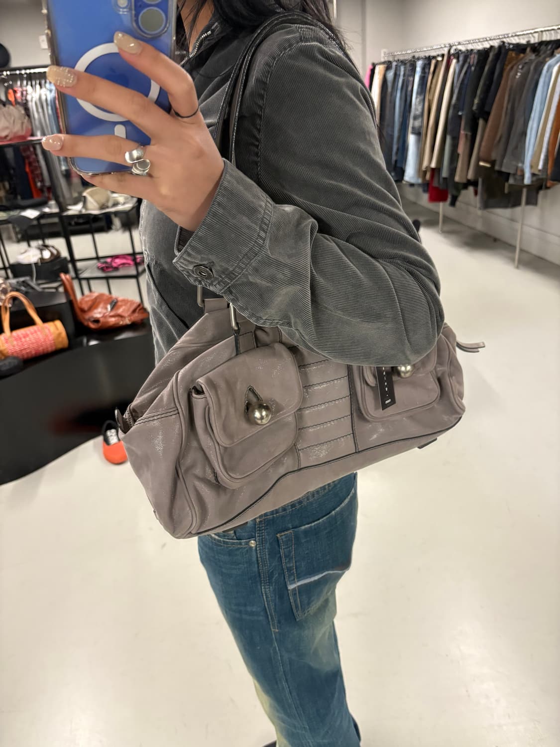 ESCADA taupe gray shoulder bag  상품이미지1