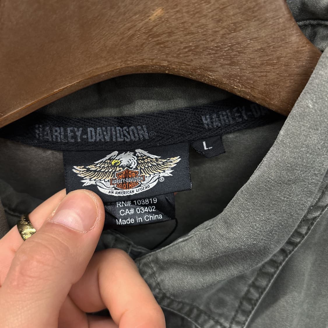 할리데이비슨 밀리터리 모티브 플랩포켓 헤비코튼 필드셔츠 N1183 상품이미지9