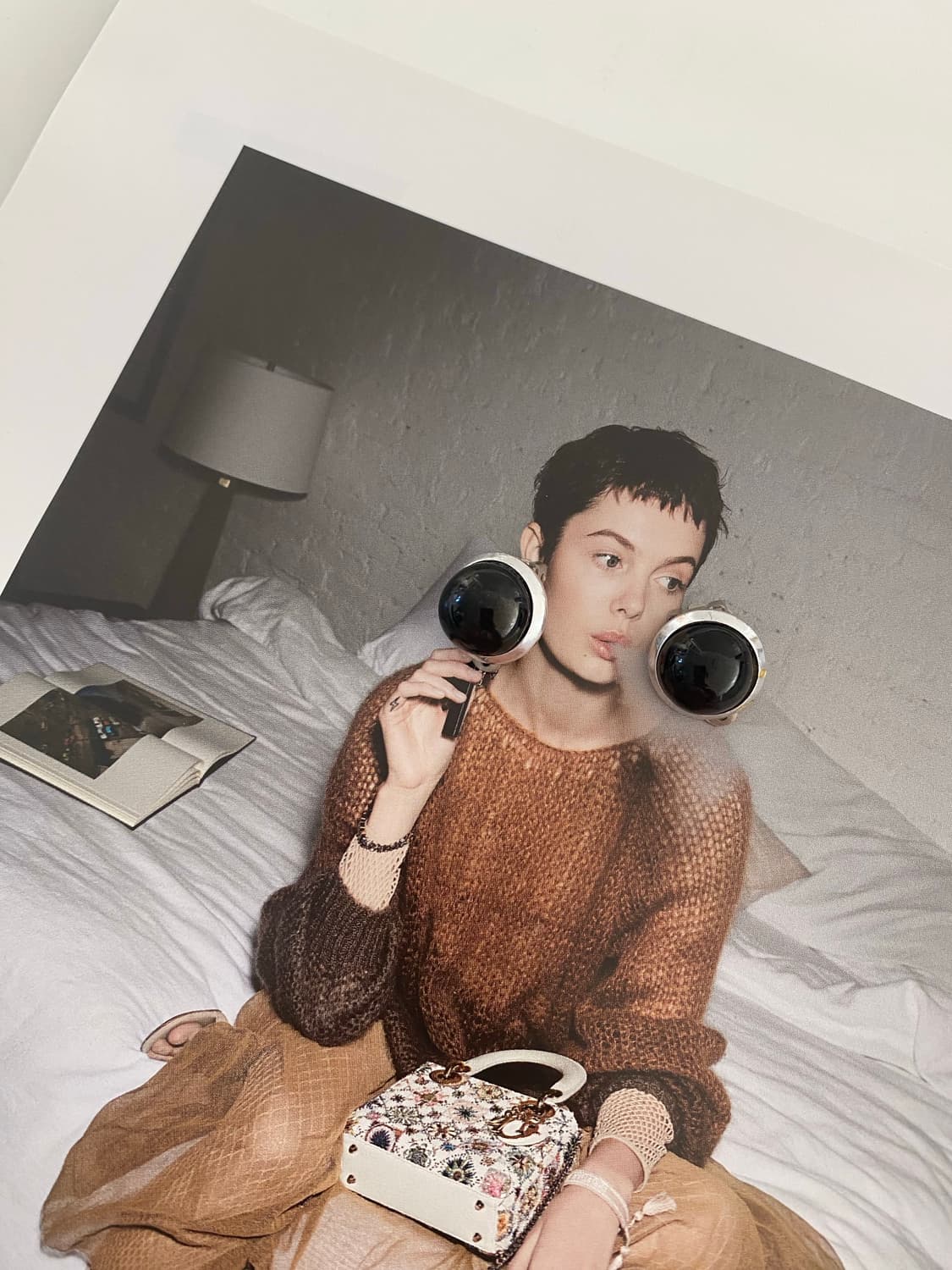 수입 빈티지 블랙돔 귀걸이 이어링  상품이미지2